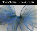 Organza Two Tone Blue Green